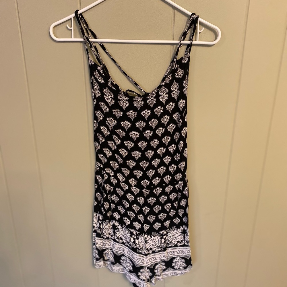 Black and white romper